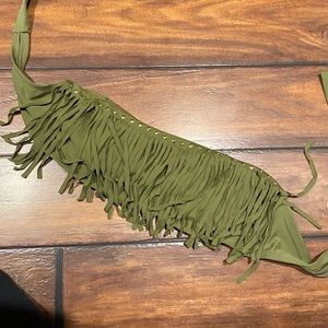 Strapless Fringe Top